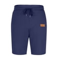 thumbnail image 4 of Mgmyaa Men's Running Shorts Texture Elastic Waist Drawstring Summer Beach Vocation Shorts Gym Workout Short Pants, 4 of 6