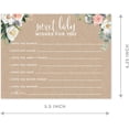 thumbnail image 5 of Koyal Wholesale Peach Rustic Floral Garden Party Baby Shower Wishes for Baby Cards, 20-Pack, 5 of 7