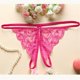 thumbnail image 4 of Conjunto de Lencería Sin Entrepierna de Encaje Elástico para Mujer de Tiras Y Ropa Interior de Rosa Yinane sujetador bragas conjunto, 4 of 8
