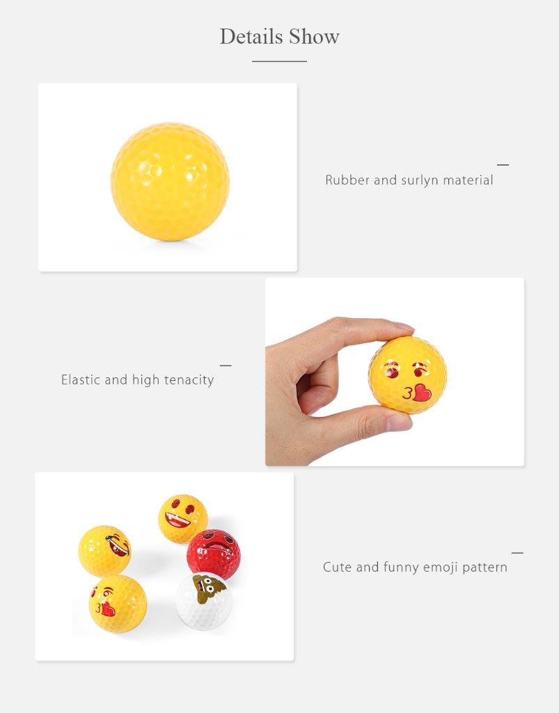 Oji-Emoji Premium Emoji Golf Balls, Unique Professional Practice