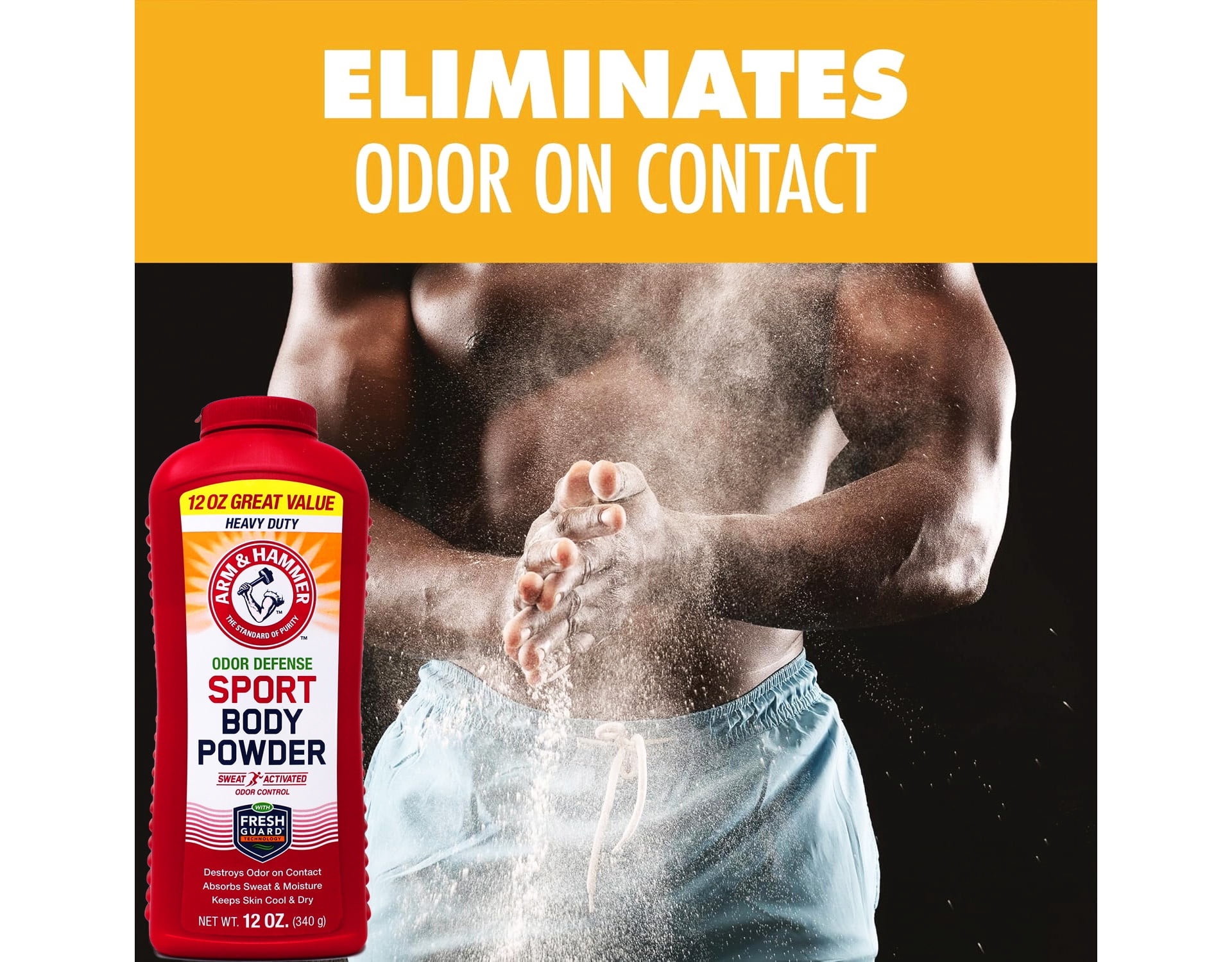 Arm & Hammer Sport Body Powder, 12 Oz, 2 Pack