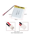 thumbnail image 4 of YDL 3.7V 550mAh Battery 403542 Lithium Polymer Ion Rechargeable Li-ion Li-Po Battery with 2P PH 2.0mm Pitch Connector, 4 of 5