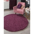 thumbnail image 1 of Unique Loom 3136705 Tapis Rond Shag Solide 8 Pi. 2 Po. x 8 Pi. 2 Po., Aubergine, 1 of 2