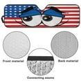 thumbnail image 6 of Uorisanigo Car Windshield Sun Shade for 2018-2022 2023 2024 2025 Jeep Wrangler JL Blocks UV Rays, Reflective American Flag Eyes Sunshade for Auto Interior Sun Protection, Keeps Your Vehicle Cool, 6 of 7
