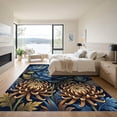 thumbnail image 3 of ODIKA 6' x 9' Machine Washable Non-Slip Area Rug, oriental floral High Traffic Rug, Blue, 1123128, 3 of 7