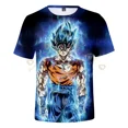 thumbnail image 1 of Dragon Ball T-shirts d'Été à Imprimé 3D pour Hommes, Col Rond Décontracté, Manches Courtes, T-shirts Surdimensionnés, Mode Urbaine, Anime, Hauts Amples, 1 of 1