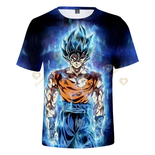 Dragon Ball T-shirts d'Été à Imprimé 3D pour Hommes, Col Rond Décontracté, Manches Courtes, T-shirts Surdimensionnés, Mode Urbaine, Anime, Hauts Amples