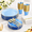 clear blue gold-175 pcs (25 guests), variant on 700glitter Plastic Dinnerware Set Hammered Clear Plates Fancy Include 100 Dinner Platos 100 Salad 100 Cups 100 Pack Pre Rolledwar