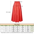 thumbnail image 6 of Wenseny Women Midi Skirt Stylish Flare Long Skirt Elastic Waist Casual Skirt Black L, 6 of 6