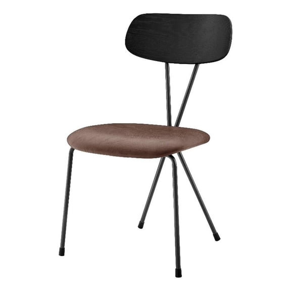 NPD Furniture Elise PU Dining Side Chair in Toasted Dark Brown (Set of 4)