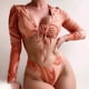 thumbnail image 4 of WILLBEST Bikini de Mujer, Traje de Baño, conjunto de Bikini para Mujer 2024, Blusa Estampada de Manga Larga, Cuello Bajo, Tirantes Finos, Cintura Abierta, Traje de Baño de Dos Piezas Ajustado, 4 of 8