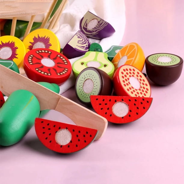 Jouet Alimentaire Magnétique En Bois - Fruits à Découper - Dinette Montessori - Dès 3 Ans