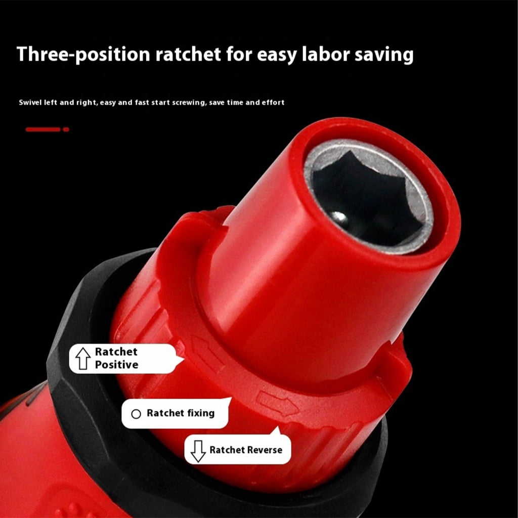 34 In 1 Ratcheting Screwdriver Set With 3 Position Switches Magnetic Tip Retention Antislip Grip Design Double Head Bits