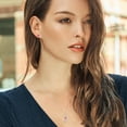 thumbnail image 3 of Gem Stone King 925 Sterling Silver White Created Sapphire and Pink Created Sapphire Pendant and Earrings Jewelry Set for Women (2.90 Cttw, Gemstone September Birthstone, with 18 inch Chain), 3 of 3