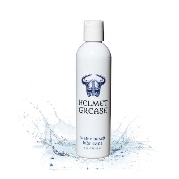 Helmet Grease - Water Based Lubricant - Unisex Long Lasting Natural Feeling Lube, Toy Friendly, Condom Safe, 8 oz