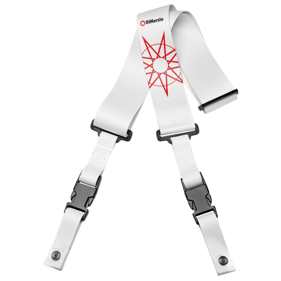 DiMarzio DD2249 Jim Root #4 ClipLock Guitar Strap - White