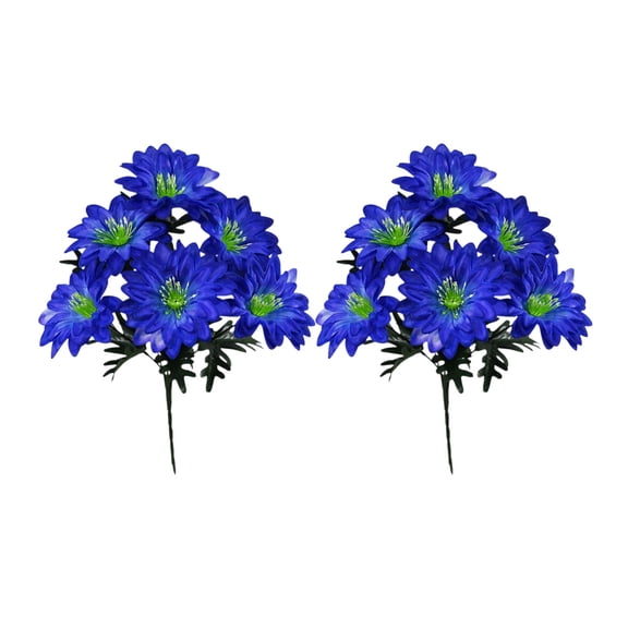 ToyKingdee Realistic Artificial Chrysanthemum Bouquet, Faux Floral Stems for Home Decor, Cemetery Arrangements and Table Centerpieces