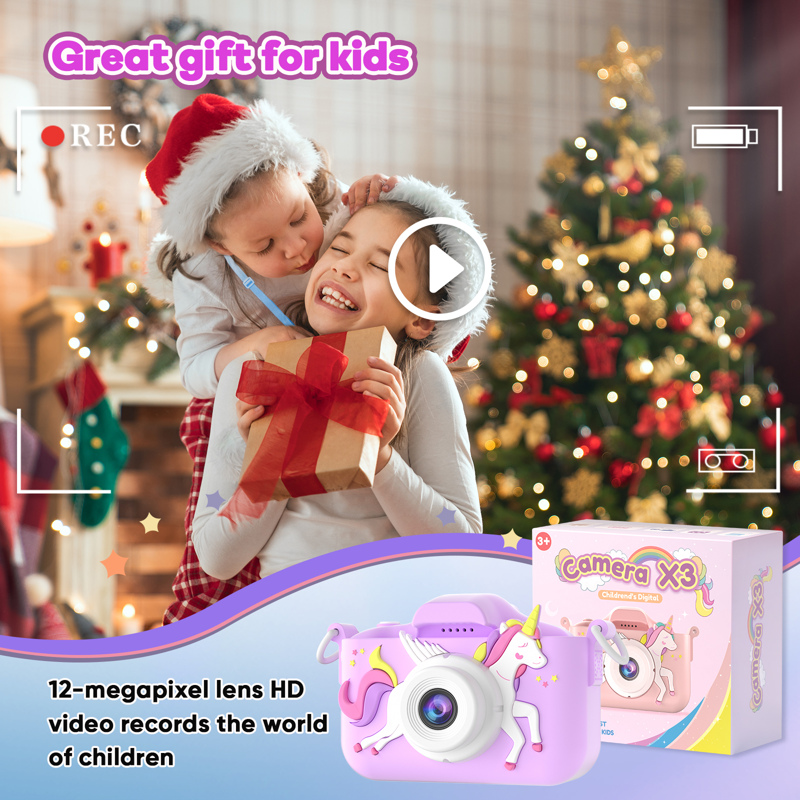 Seckton Kids Camera Dual Lens Purple Age 3-10 photo 4