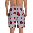 thumbnail image 5 of Cauagu Ladybug Print Pajama Bottoms for Men Sleep Pajama Shorts Elastic Waistband Sleep Pajama Short Men's PJ Shorts -, 5 of 6