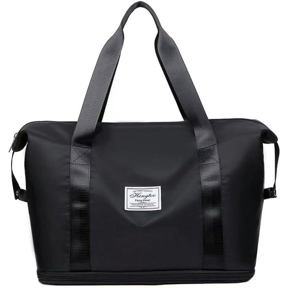 HMSHA Women Duffel Bag, large expandable carry-on multifunctional tote, gym workout bag, swim bag, mothers hospital bag