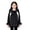 Black, variant on Boys Girls Hooded Rain Jackets Lightweight Waterproof Raincoat Teen Oversized Casual Zipper Windproof Outerwear Coats Boys Autumn Jacket with Hood