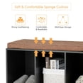 thumbnail image 4 of Canddidliike Shoe Bench with Padded Cushion and 3-Cube Storage Box, Multi-Functional Shoe Rack & Storage Organizer for Entryway Closet, 4 of 9