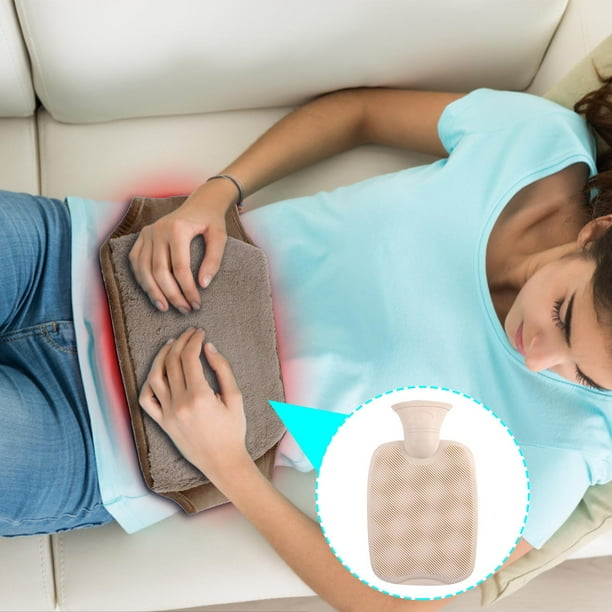Fiudx Bolsa de Agua Caliente para El Vientre, Perno de Agua Caliente de Goma de Alta Densidad, Paquete de Calor de Pvc Grueso, Juego de Cinturón para Aliviar El Dolor, Ayuda para Dormir Durante La Me