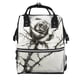 thumbnail image 1 of Easygdp Black And White Rose para Bolsa de Bebé de Gran Capacidad con Múltiples Bolsillos, Bolsa de Pañales para Padres, Bolsa de Viaje Organizada y Elegante, 1 of 6