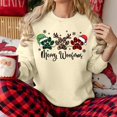 thumbnail image 2 of Wxolcjlv Christmas Paw Print Sweatshirt for Women Pullover Build Sweatshirts, 2 of 6