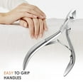 thumbnail image 4 of Professional Cuticle Cutter Stainless Steel Cuticle Nippers with Sharp Blades and Double Spring Cuticle Clippers - Nail Cuticle Trimmer Tool for Manicure & Pedicure Beauty at Home/Spa/Saloon, 4 of 6