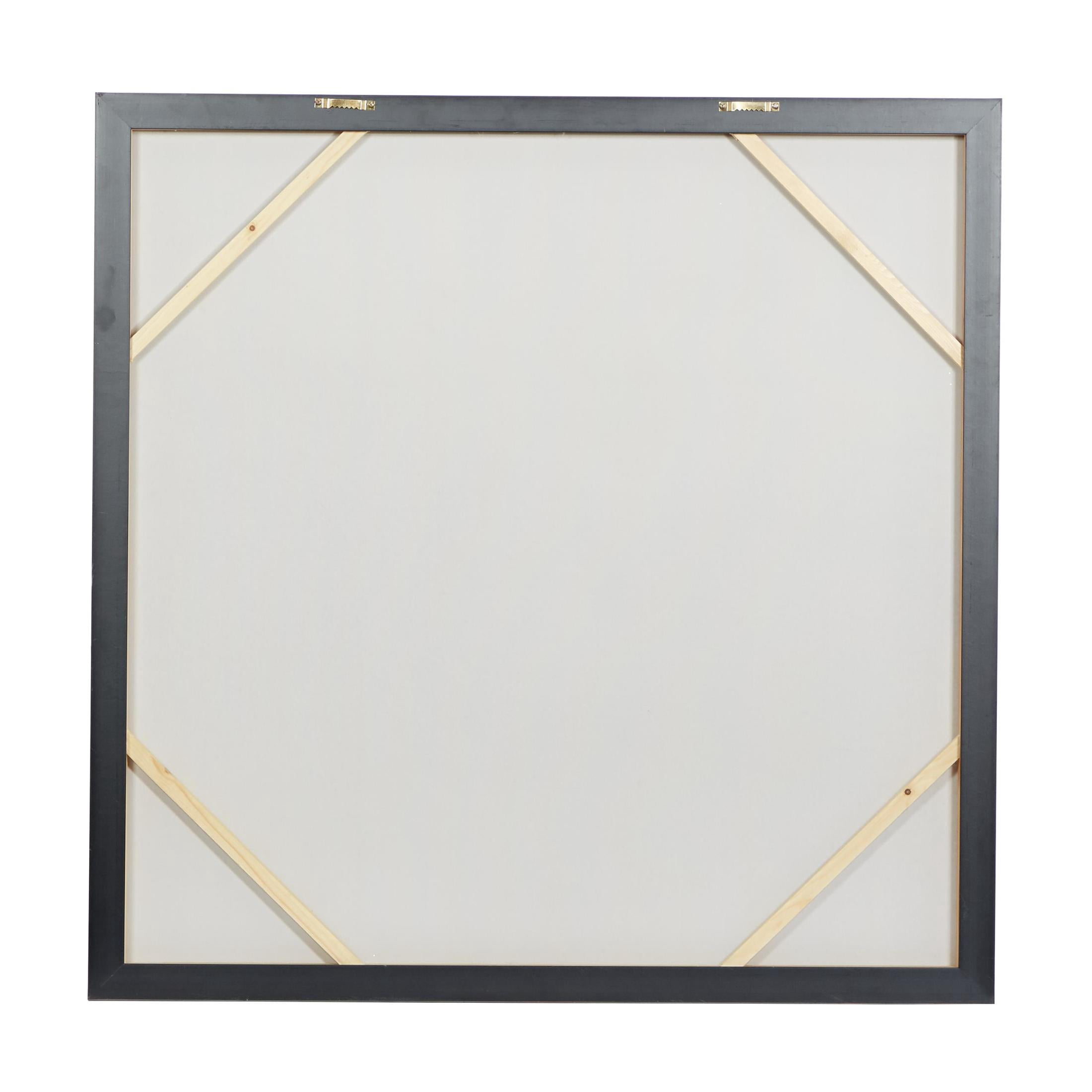 39" x 39" Abstract Framed Wall Art with Silver Frame, by CosmoLiving by Cosmopolitan