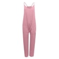 thumbnail image 4 of Womens Casual Summer Jumpsuit Sleeveless Loose Solid Comfortable Strap Design with Pockets for Effortless Style, 4 of 5