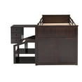 thumbnail image 3 of Bellemave Low Height Espresso Loft Bed Twin Size With Storage Steps, Desk and 5 Drawers for Teen, Wood Twin Size Loft Bed with Movable Storage Drawers and Stair, 3 of 13