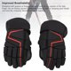 thumbnail image 4 of Guantes De Hockey Sobre Hielo, Cómodos Y Transpirables Guantes De Hockey Sobre Patines Al Aire De La Calle De Manejo Mejorado Para Jóvenes Adultos, 4 of 7