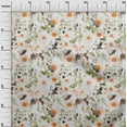 thumbnail image 3 of oneOone Velvet Orange Fabric Florals Diy Clothing Quilting Fabric Print Fabric By Yard 58 Inch Wide, 3 of 7