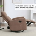 thumbnail image 2 of WGYPRIME 40"H Manual Recliner Chair, Modern Rocker Recliner with Rocker and Swivel, Fabric Accent Chair for Living Room, Bedroom, 2 of 10