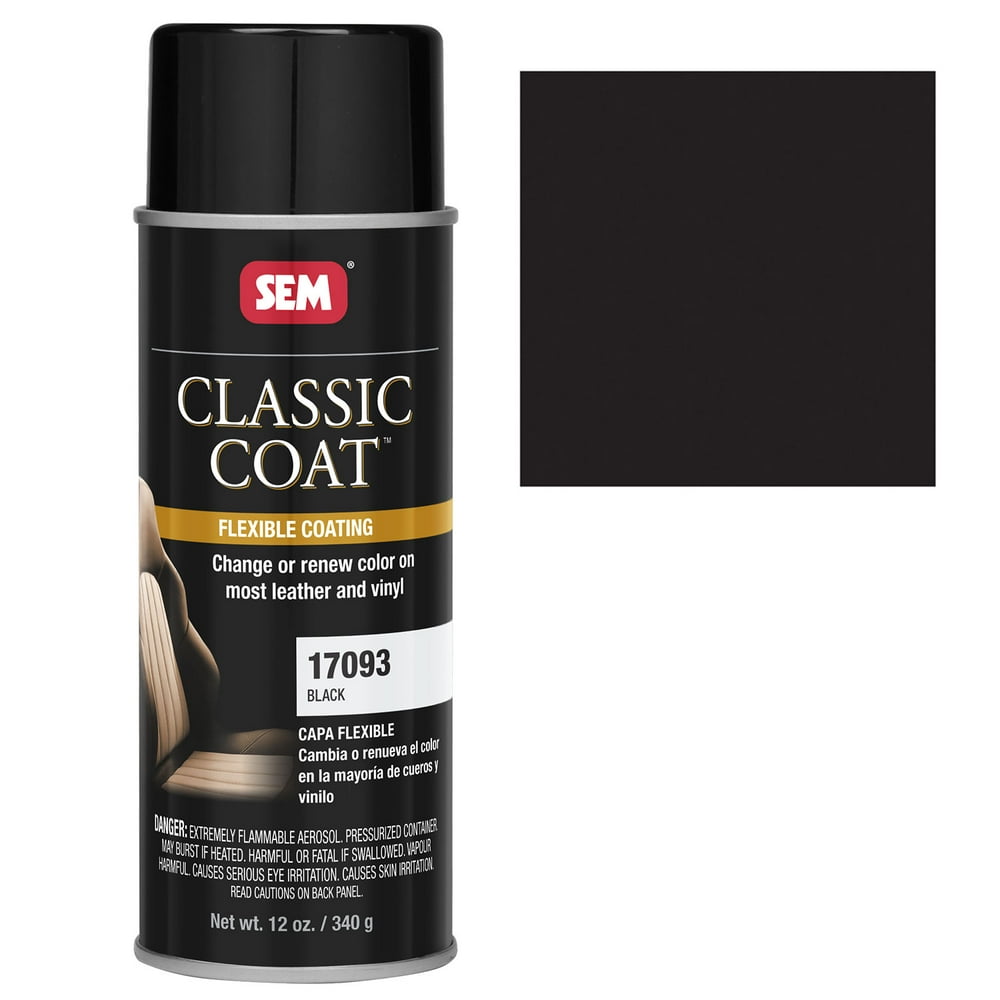 SEM Paint Leather Vinyl Black Aerosol 12 oz. Ea 17093