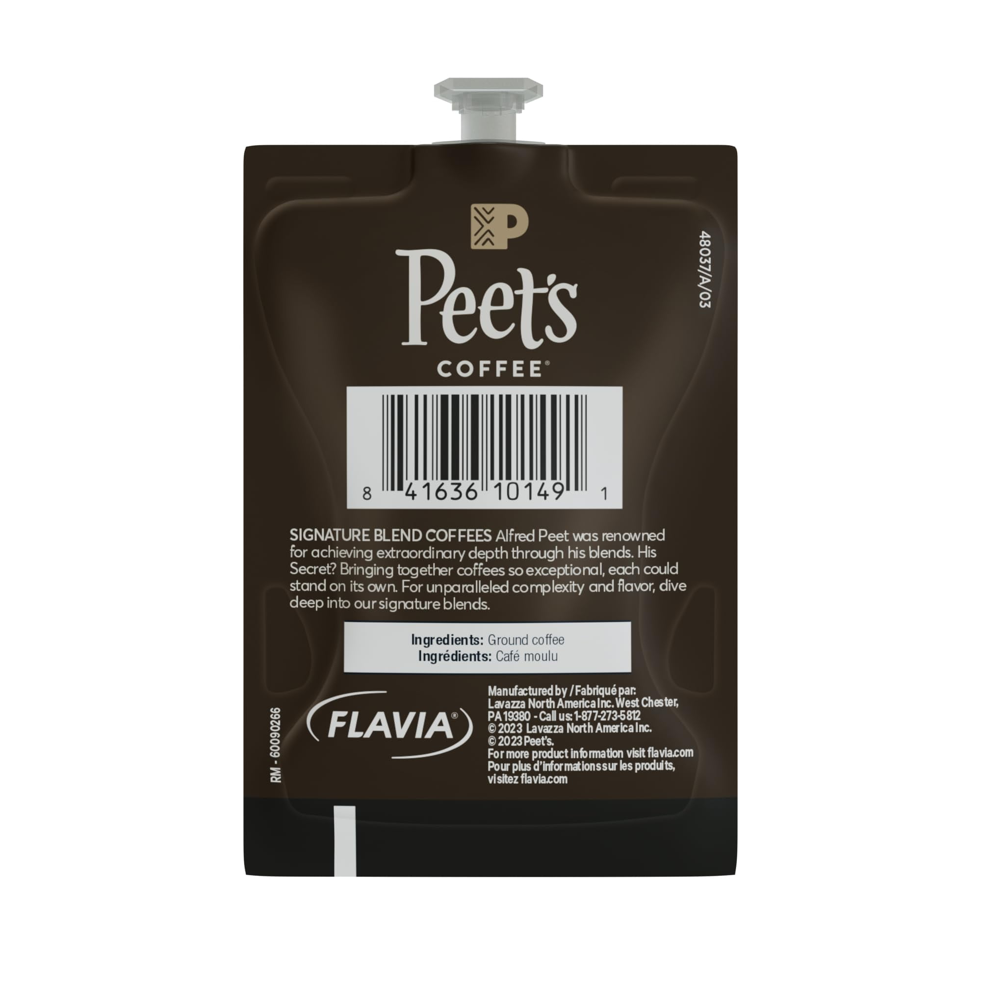 Flavia, LAV48037, Freshpack Peet's Colombia Luminosa Coffee, 76 / Carton