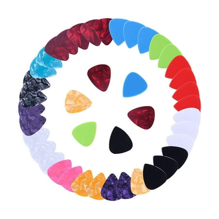 Guitar Picks-48 Pack Stylish Colorful Variety Bass Guitar Picks with 0.46/0.6/0.71/0.73mm(Thin Medium Heavy) Different Size for (Best Guitar Picks For Heavy Metal)