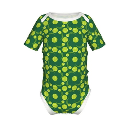 

Yiaed Tennis Balls Print Infant Climbing Short Sleeve Onesie One-Piece Baby Bodysuit Clothes 0-12 Months -9M