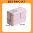thumbnail image 3 of HmNPlay Food Storage,Container Box For Adult With Lunch Bag Japanese Stackable Wheat Fiber Lunch Box Compartments Lunch Meal Prep Container For Dining Out Work Picnic, 3 of 8