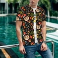 thumbnail image 6 of Lsque Owl And Leaves Pattern Mens Polo Golf Shirts Funny Graphics Shorts Sleeve Button Shirts Baseball T-shirt-Medium, 6 of 7