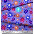 thumbnail image 2 of Soimoi Purple polyester Crepe Fabric Artistic Floral Fabric Prints By Yard 42 Inch Wide, 2 of 3