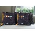 thumbnail image 6 of Ambesonne Colorful Throw Pillow Cover 4 Pack, Jupiter Saturn Planet, 18", Multicolor, 6 of 7