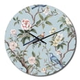 thumbnail image 2 of Designart "Bird in Minimalist Floral Setting I" Floral Oversized Wall Clock, 2 of 6