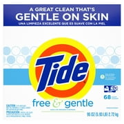 BARKA AVE Tide Free and Gentle, 68 Loads Powder Laundry Detergent, 95 oz