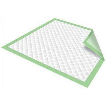 HealthLine Chux Disposable Underpads Green (23X36), Waterproof Absorbent Incontinence Bed Pads, Medical Chucks Pads & Mattress Protector (50/Case) plus Sanitizing Wipes
