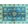thumbnail image 1 of Ahgly Company Indoor Rectangle Oriental Light Blue Traditional Area Rugs, 2' x 4', 1 of 4