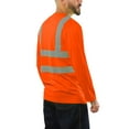 thumbnail image 3 of Kolossus AirFlex ANSI Class 2 High Visibility Long Sleeve Safety Shirt Orange, 3 of 10