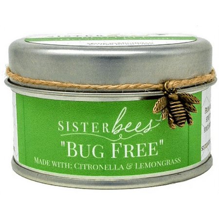 Beeswax Candle - Bug Free (with Citronella & Lemongrass)